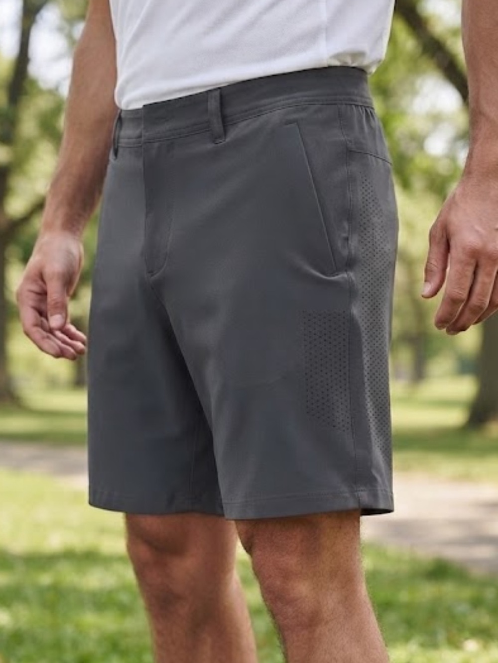 George Men's Dark Gray Flat Front Shorts size 40